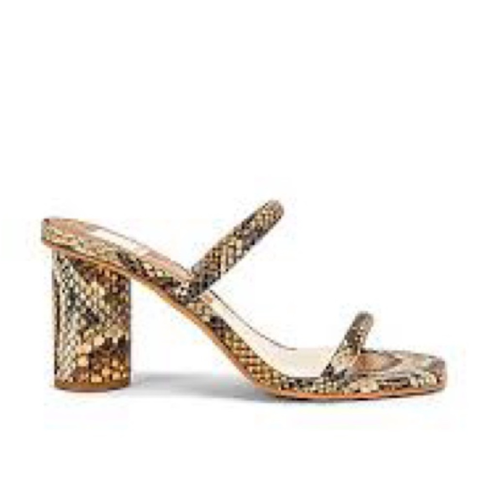 Dolce Vita Noles Sandals Heels Tan Snakeskin worn once